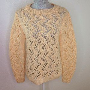 Hand Crafted Wool Chunky Open Knit Sweater
